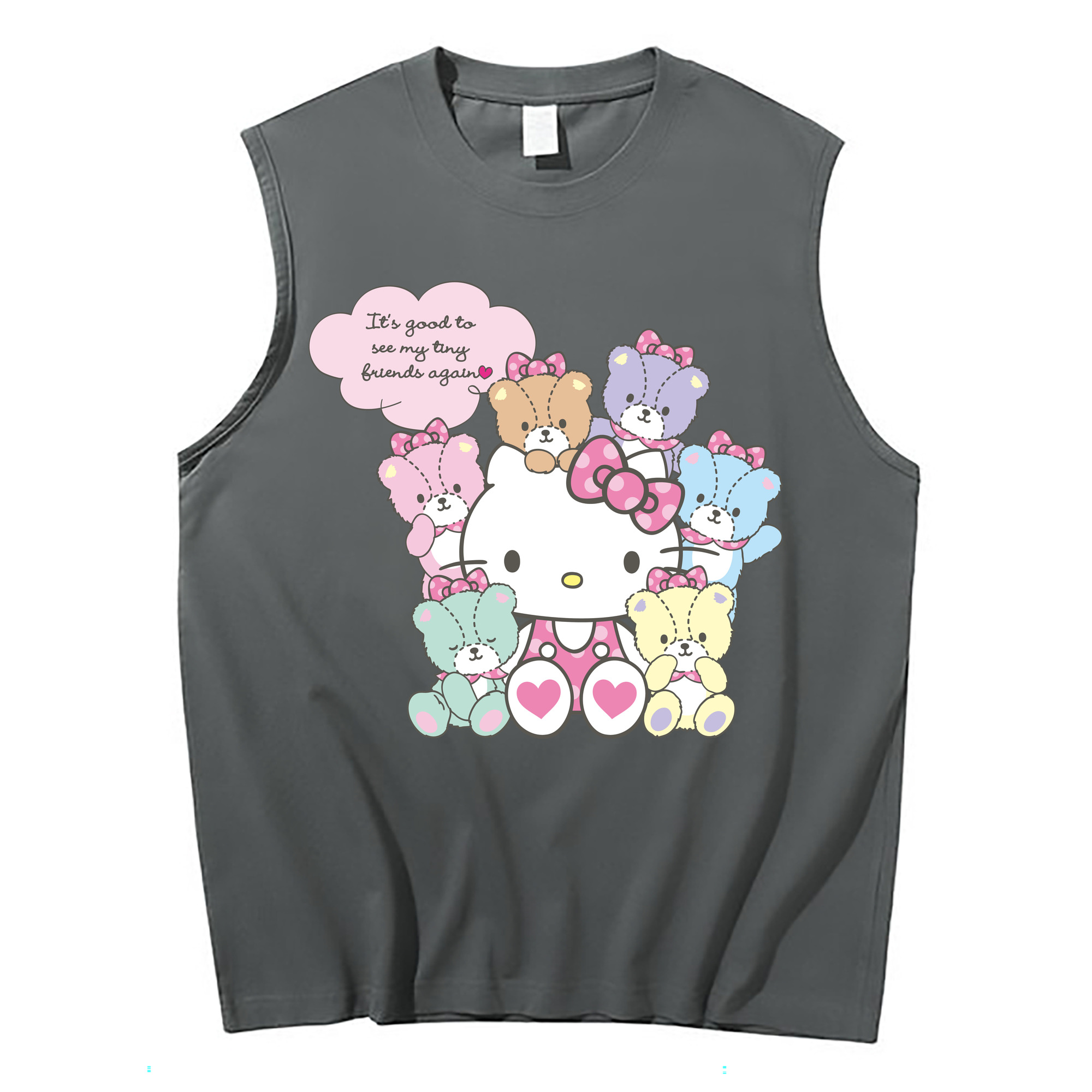 （画像用） Hello Kitty ハローキティ コットン100％タンクトップ（フロントプリント）
